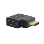 Quiktron® C2G® 43290 Right Angle HDMI Adapter, HDMI Female End A, HDMI Male End B, Black