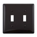 PREMISE WIRING NP2BK Standard Wallplate, 2 Gangs, 4.63 in H x 4.69 in W, Nylon, Black