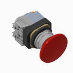 Allen-Bradley 800TC-FXJNP16RA7 800T PB, 30mm Push Pull Device, Mom Maint Mom, Jumbo Head, No Twist Release, 120V AC 50/60 Hz, 3 Pos. Momentary In, Jumbo Mushroom Cap, No Legend on Cap, Red, Transformer Type, 1 NCLB 1 NC Std Contacts, Incandescent