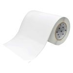 Brady® BradyJet™ J50C-8000-2595 Printer Tape, 100 ft H x 8 in W, White Legend/Background, B-2595 Vinyl