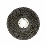 CGW® 59203 EZ Series Non-Woven Strip Wheel, 7 in Wheel Diameter, 5/8-11 Center Hole, Silicon Carbide Abrasive