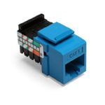 QuickPort® 41108-RL5 8-Conductor 8-Position UTP Connector, Cat 5 Module, Flush Mounting, 1 Ports, Plastic, Blue
