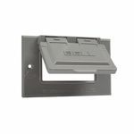 BELL® 5101-0 Weatherproof Cover, 4.563 in W x 3/4 in D, GFCI/Flip/Snap Cover, Die Cast Aluminum
