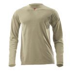 DRIFIRE® DF2-CM-446LS-DS-MDT Flame-Resistant Lightweight Long Sleeve Tall T-Shirt, M, Desert Sand, Lite Baselayer