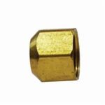 Midland Industries 10075 Cap, Cap, 1/4 in, 45 deg Flare Threaded UNF End Style, Brass, Import Domestic/Import