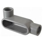 O-Z/Gedney LL67 Type LL Conduit Outlet Body, 2 in Hub, 7, 50 cu-in, Iron, Zinc Plated