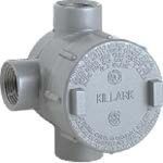 Killark® GECTT-3M GE Series Explosionproof Conduit Outlet Box With Cover, T Body, 1 in Hub, 19 cu-in Capacity, Iron