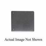 Crouse-Hinds S1002 Electric Box Cover, 4.635 in L x 4.305 in W, Blank/Flat Cover, Sheet Steel