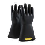 Novax® 150-2-14/10 Insulating Electrical Safety Gloves, SZ 10, Natural Rubber, Black, 14 in L, ASTM Class: Class 2, 17000 VAC/25500 VDC Max Use Voltage