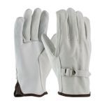 PIP® 68-158/M Superior Grade General Purpose Gloves, Drivers, M, Top Grain Cowhide Leather Palm, Top Grain Cowhide Leather, Natural, Slip-On Cuff, Uncoated Coating, Resists: Abrasion, Unlined Lining, Straight Thumb