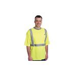 PIP® 312-1200-OR-L 312-1200 Crew Neck High Visibility Short Sleeve T-Shirt With Reflective, L, Orange, 31.1 in L