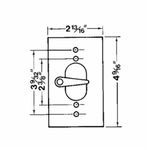 Red Dot® CCT Weatherproof Receptacle Cover, 4-9/16 in L x 2-13/16 in W, Aluminum
