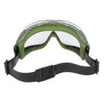 Bouton® Mission™ Optical 251-63-0520-RHB Indirect Vent Single Goggles, Anti-Scratch/FogLess® 3Sixty™ Clear Polycarbonate Lens, 99.99% UVA/UVB UV Protection, Neoprene Rubber Strap, ANSI Z87.1-2015 D3 Splash/Droplet Specified