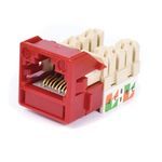 CommScope Uniprise® CC0020909/1 UNJ Type UTP Cat 6 IDC Termination Modular Jack, Thermoplastic, Red