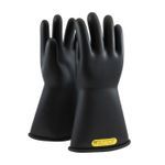 Novax® 150-2-14/10 Insulating Unisex Electrical Gloves, SZ 10, Natural Rubber, Black, 14 in L, ASTM Class: ASTM D120/Class 2, 17000/22500 VAC/VDC Maximum Use
