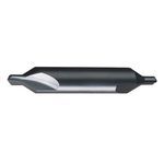 Cle-Line® C20895 1824 Double End Plain Style Combined Drill and Countersink, #4 Drill - Wire, 60 deg Included Angle, HSS, Bright