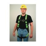 Miller® by Honeywell 650T-61/XXLGK HP Series Non-Stretch Harness, 2XL, 400 lb Load, Polyester Strap, Tongue Leg Strap Buckle, Mating Chest Strap Buckle, Friction Shoulder Strap Buckle, Steel Hardware, Green