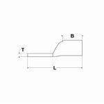BURNDY® HYLUG™ YA4C2LN YA-2LN 2-Hole Compression Lug With Inspection Window, 4 AWG Stranded Copper Conductor, Die Code: 8/346, 1/2 in Stud, Copper