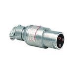 Killark® KP-20ABC 1-Phase Plug With (3) 1/4 to 5/8 in Grommets, 115/230 VAC, 20 A, 2 Pole, 3 Wires, Gray