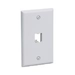 Panduit® Mini-Com® CFP1IW Classic Flat Vertical Faceplate, 1 Gang, 1 Port, Mini-Com® Module, Flush Mount, ABS