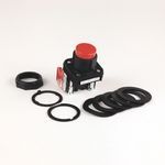Rockwell Automation 800HC-BR6A Non-Illuminated Pushbutton, 30.5 mm, 1NO-1NC Contact Configuration, Extended Head Operator, Red