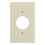 Wiring Device-Kellems NPJ7LA Mid-Size Single Receptacle Wallplate, 1 Gang, 4.88 in H x 3.13 in W x 0.25 in D, Nylon, Light Almond