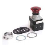 Rockwell Automation 800T-QMH2A Illuminated Pushbutton, 30.5 mm, 1NO-1NC Contact Configuration, Mushroom Head Operator, Amber