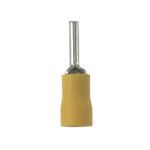 Panduit® Pan-Term® PV10-P55-LY Insulated Loose Piece Pin Terminal, 12 to 10 AWG Conductor, 0.1 in Pin Diameter, 0.55 in Pin Length, Copper, Yellow