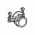 Bridgeport® 675-DC2 Strap Conduit Connector, 1-1/2 in Trade, Die Cast Zinc, Ball Burnished/Mirror Smooth