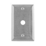 Wiring Device-Kellems SS739 Standard Telephone Wallplate, 1 Gangs, Metallic, 302/304 Stainless Steel