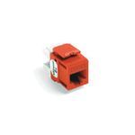 eXtreme® QuickPort® 61110-RO6 UTP Connector, Cat 6+ Module, Panel Mounting, 1 Ports, Plastic, Orange