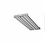 Hubbell® LHA4-632-N-ST-3EHLU LHA Narrow Distribution Solid Top Reflector High Bay Fixture, 6 T8 Fluorescent Lamp, 215 W Fixture, 120 to 277 VAC, Baked White Enamel Housing