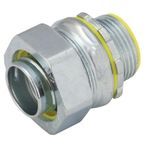 Killark® K0501 K Series Insulated Straight Liquidtight Connector, 1/2 in Trade, Malleable Iron/Steel, Electroplated Zinc