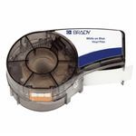 Brady® M21-1500-427 M Series Self-Laminating Label Cartridge, 14 ft L x 1-1/2 in W, Vinyl, Black/Translucent/White