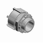 T&B® 5334-TB Insulated Straight Liquidtight Conduit Connector, 1 in Trade, For Use With Liquidtight Flexible Metal Conduit, Steel, Electroplated Zinc/Polished Chrome