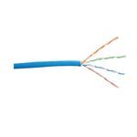 comCables™ BC-C5EPL-BL Cat 5e Enhanced Ripcord Unshielded UTP Plenum Cable, (8) 24 AWG Solid Bare Copper Conductor, 1000 ft L