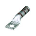 Panduit® Pan-Lug™ LCB2-56-Q 1-Hole Straight Lug Compression Connector, 2 AWG Stranded Copper Conductor, Die Code: P33, 5/16 in Stud, Tin Plated Copper
