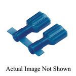 Panduit® Reel Smart™ DNF14-187FIB-3K DNF-FIB Vibration-Resistant Female Disconnect, 16 to 14 AWG Conductor, 0.187 in W x 0.032 in THK Tab, Butted Seam/Funnel Entry Barrel, Brass, Blue, Insulated: Fully Insulated