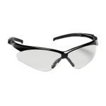 Bouton® 250-28-0000 Adversary™ Lightweight Protective Glasses With Adjustable Neck Cord, Anti-Scratch, Clear Lens, Semi-Rimless Frame, Black, Polycarbonate Frame, Polycarbonate Lens, ANSI Z87.1+, CSA Z94.3