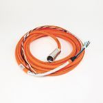 Rockwell Automation Cable,PW&BK,Motor Type 4 DIN Connector,Flying Lead,16AWG,Flex,5M