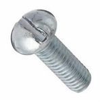 BBI 583448 Machine Screw, Measurement System: Imperial, #10-32 Thread, 1-1/2 in OAL, Round Head, Zinc CR+3 Plated, Slotted Drive