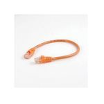 Quiktron® 570-140-025 Value Series Snagless Booted Patch Cord, Category: Cat 5e, 24 AWG 4-Pair Stranded Copper Conductor, RJ45 Male Connector, 25 ft Cord Length, Orange