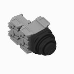 Allen-Bradley 800HC-BR2H 800H PB, 30mm Momentary Push Button, Momentary Contact, Extended Head, Black, 1 NO 1 NC Std Contacts, 3 NO 3 NC Std Contacts, 1 NO 1 NC Std Contacts, 1 NO 1 NC Std Contacts, Finger Guards on Terminals, Device with Pkg