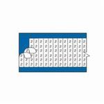 E-Z Code® WC8S Solid Number Wire Marker Card, 1-1/2 in Marker Length, 1/4 in Marker Width, Black/White Legend/Background, Vinyl Cloth, 72 Markers per Card