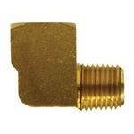 Midland Industries 28160 90 deg Street Elbow, 3/4 in Nominal, MIP x FIP End Style, Brass, Import