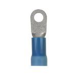 Panduit® Pan-Term® PV6-10R-T PV-R Insulated Ring Terminal, 6 AWG Conductor, 1.62 in L, Brazed Seam Barrel, Copper, Blue