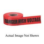 IDEAL® 42-051 High Visibility Barricade Tape, Red, 1000 ft L x 3 in W, Legend: DANGER, LDPE