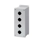 nVent HOFFMAN E4PBX4 PB1 Extra Deep Pushbutton Enclosure, 10 in L x 4 in W x 4-3/4 in D, NEMA 4, Steel