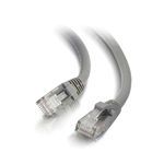 Quiktron® 576-100-002 Value Series Snagless Booted Patch Cord, Category: Cat 6, 24 AWG 4-Pair Solid Copper Conductor, RJ45 Male to Male Connector, 2 ft Cord Length, Gray