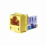 PREMISE WIRING SPEEDGAIN® XCELERATOR™ HXJ5EY Standard Universal Modular Jack, Cat 5e Module, Keystone Mounting, 1 Ports